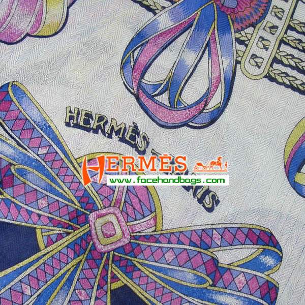 Hermes Hand-Rolled Cashmere Square Scarf Purple HECASS 120 x 120